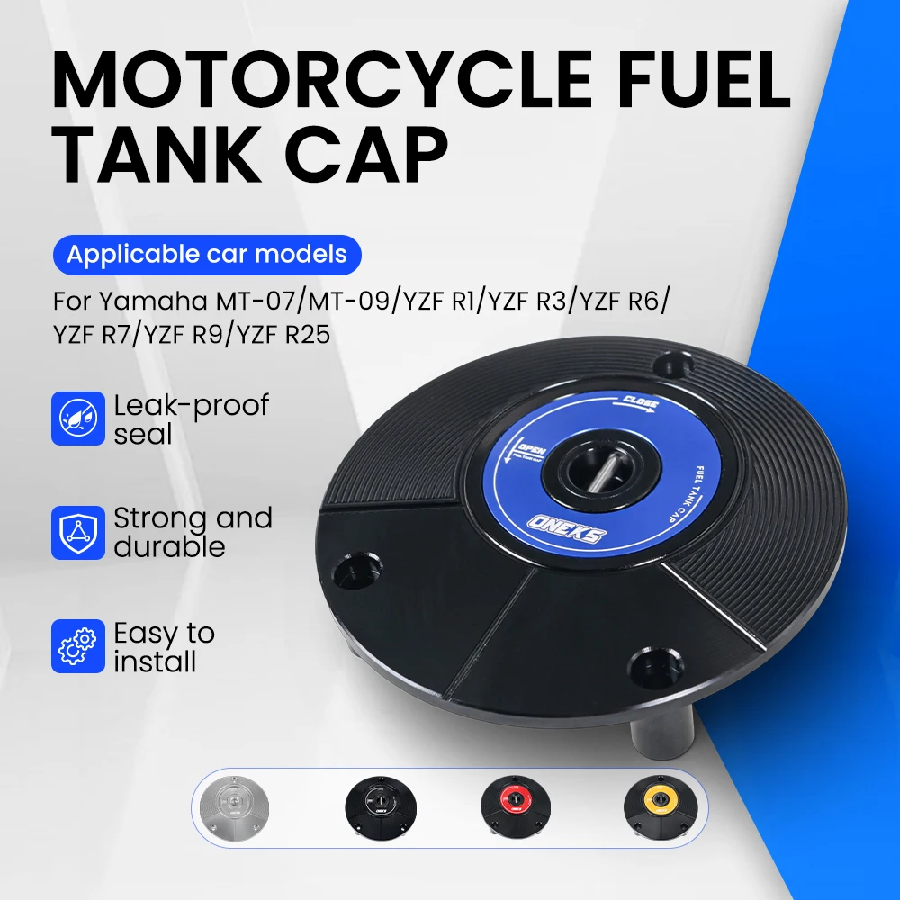 

Крышки топливных баков для мотоциклов YAMAHA R6, R7, R3, R25, R9, R1, MT-07, MT-09. Модифицированные крышки топливных баков с ключом, антивандальные.