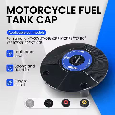 Motorcycle Fuel Tank Caps For YAMAHA R6 R7 R3 R25 R9 R1 MT-07 MT-09 Modified fuel tank cap Key type anti-theft fuel tank cap
