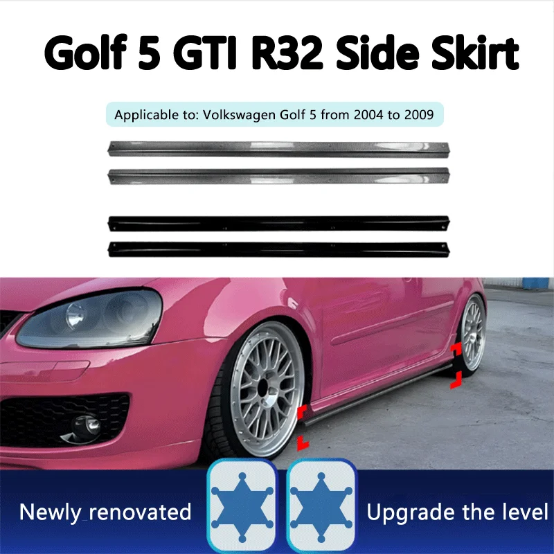 Geeignet für Volkswagen Golf 5 MK5 GTI R32 2004–2009, Seitenschweller-Spoiler, kleine umgebende modifizierte Teile