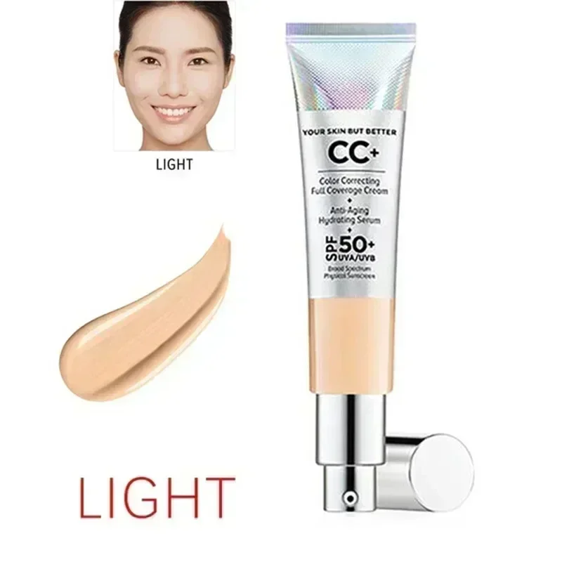 Concealer Cc+ Cream Spf50 Brighten Skin Tone Pores Concealer Sunscreen Makeup Whitening Liquid Foundation