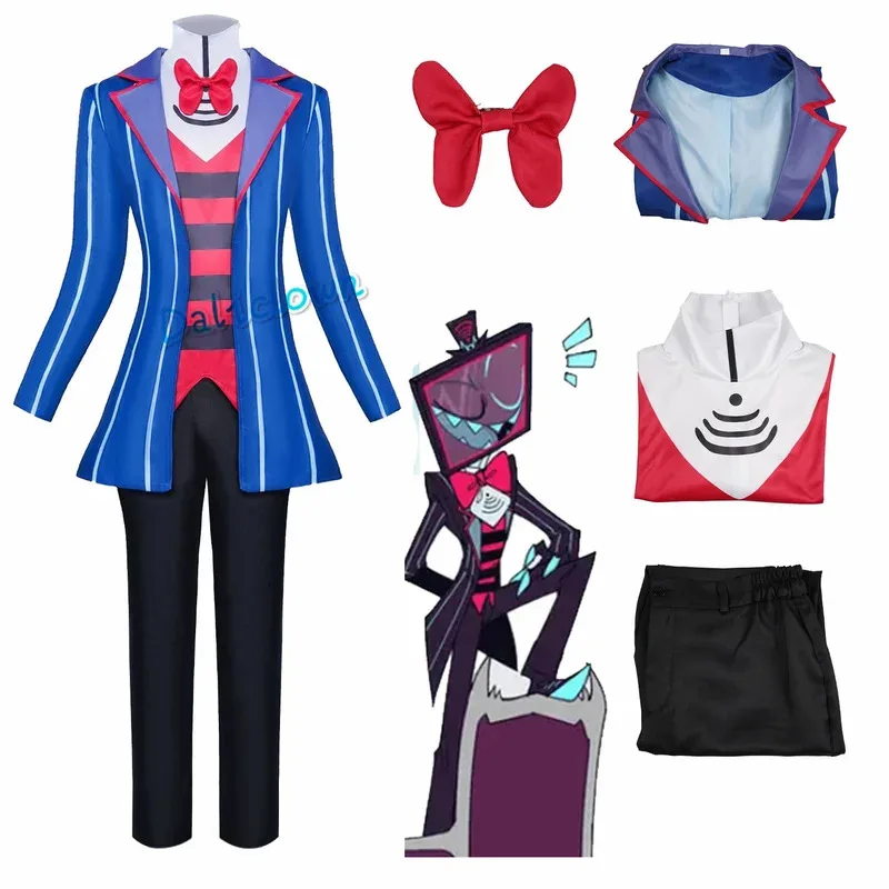 

Vox Косплей Хазбин Мужской Костюм Отель Аниме Куртка Пальто Униформа Женщины Дети Детский Костюм на Хэллоуин yj/1