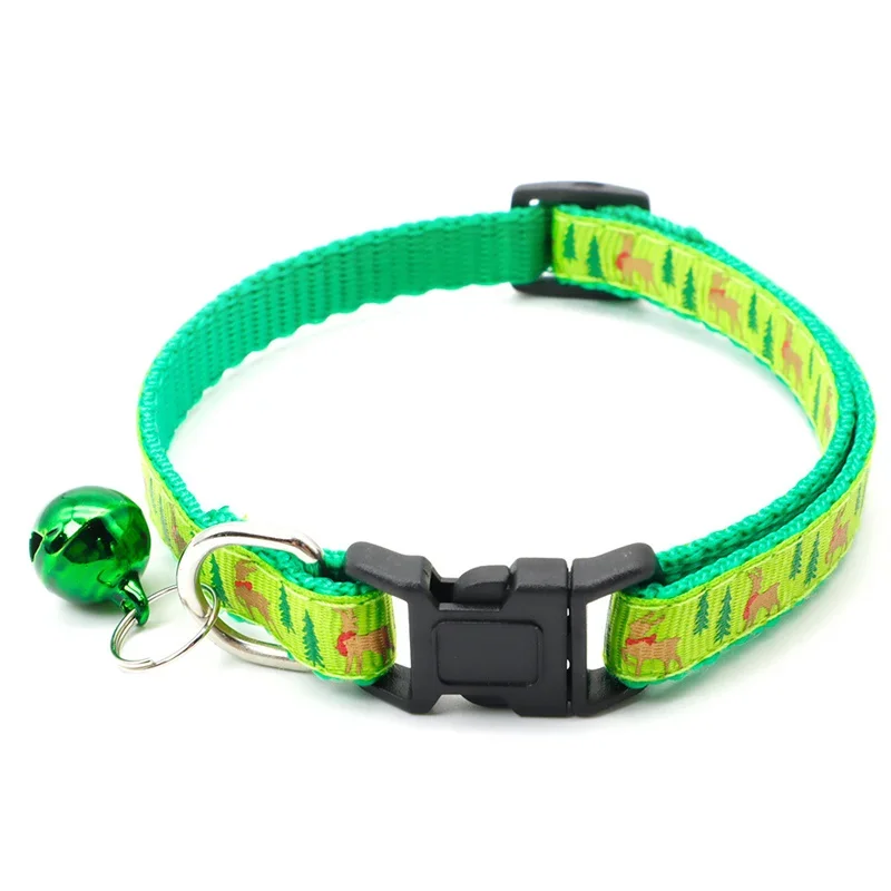 Safety Buckle Dog Collar Snowflake Tree Christmas Pet Collar Adjustable Collar Cat Collars Pet Accessories 개 목걸이