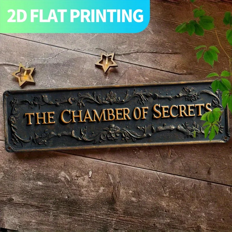 2D Flat - A 2D Flat, Single Piece Metal Sign Featuring a Retro Design of 