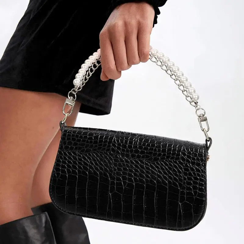 

1 шт. модная сумка с искусственным жемчугом, подвески для сумки, цветок, кошелек, удлинитель, цепочка, ювелирные изделия для женщин и девочек