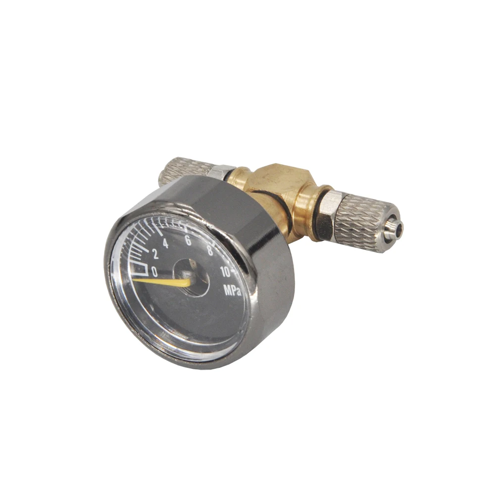 Mini 10MPA Hydraulic Oil Pressure Gauge 4mm Pipe Connector For RC Excavator Bulldozer Loader HUINA JDM LESU DIY Fixed wing Model