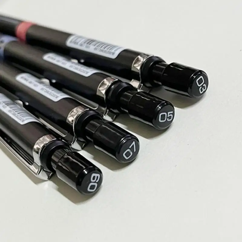 

R53C 4 Pcs 0.3/0.5/0.7/0.9mm Metal Automatic Pencils Mechanical Pencils for Student