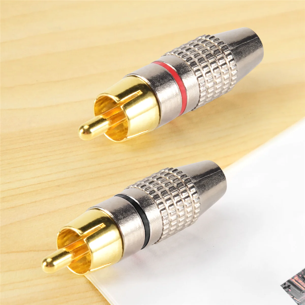 Shop Now 20-delige RCA-stekker Audio Video Vergrendelingskabelconnector Verguld