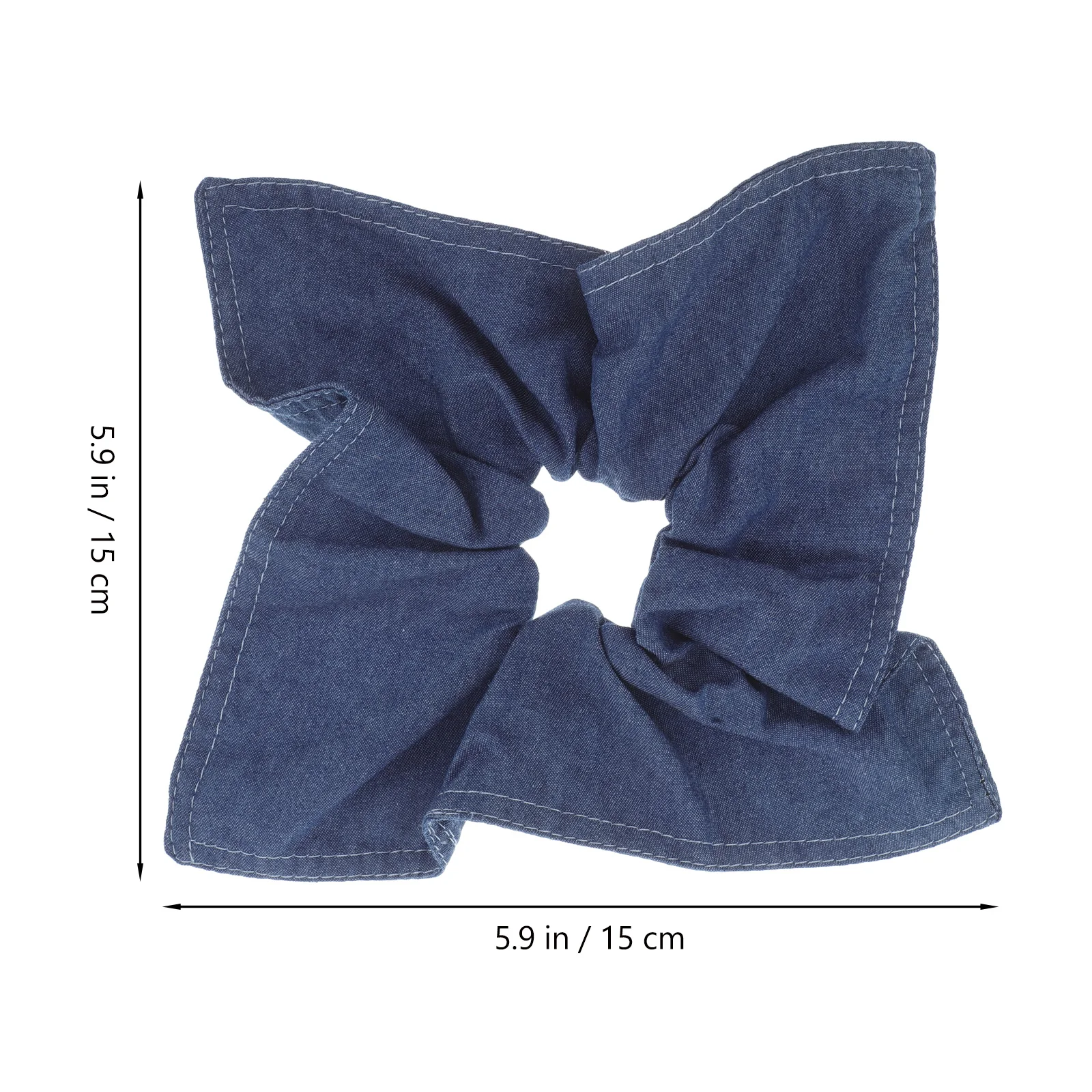 وشاح مربع الشعر التعادل الدنيم الأزرق سميكة شريط مرن للنساء مكتنزة Scrunchie اللون الداكن إكسسوارات الشعر ذيل حصان