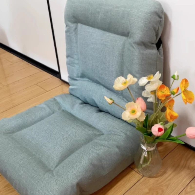 

Home Lazy Sofa, Bedroom Single Tatami Chair, Bay Window Backrest Seat, Foldable Japanese Style Mini Sofa for Small Rooms