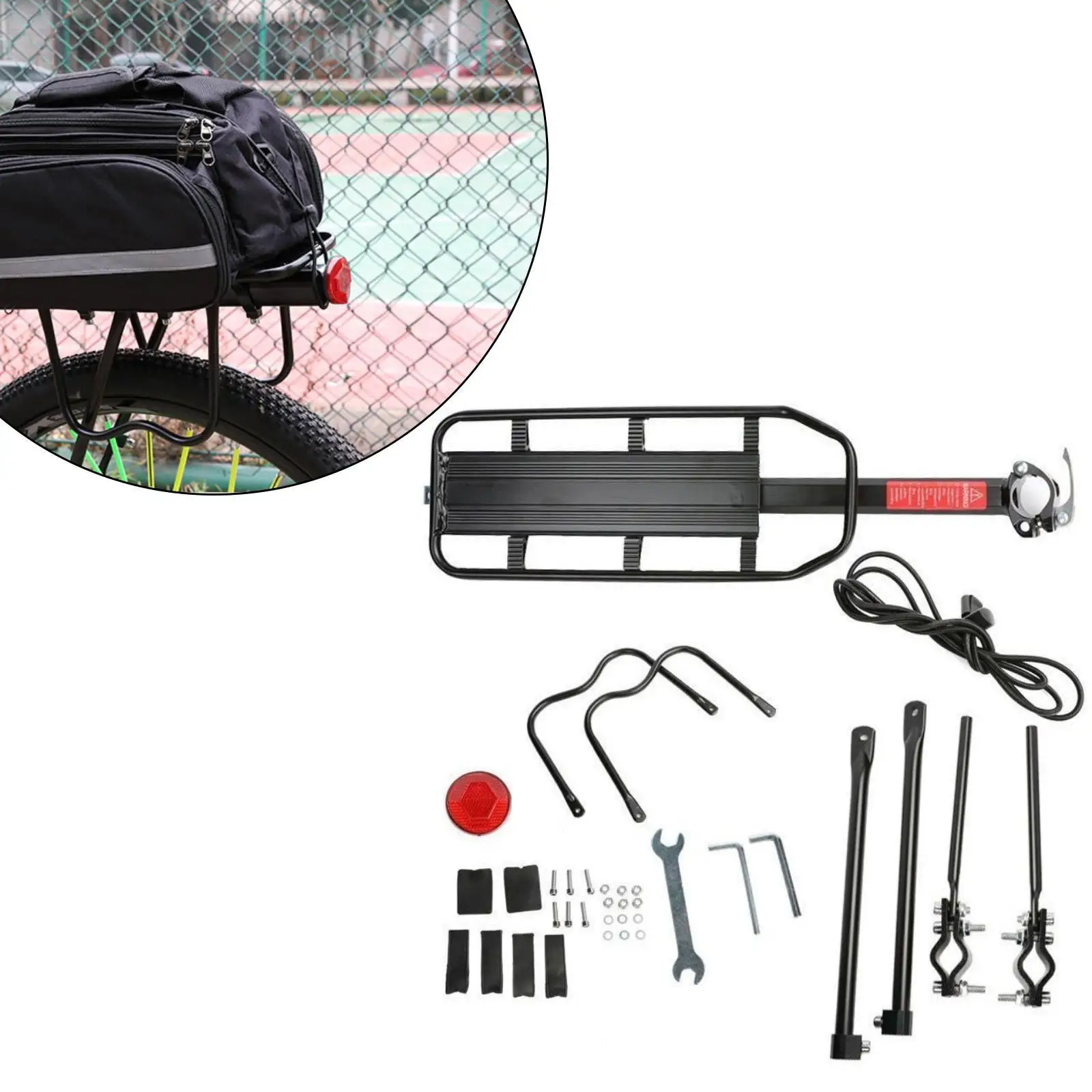 

Bike Rear Rack Bicycle Carrier Rack for Most Bicycles Mountain Bikes