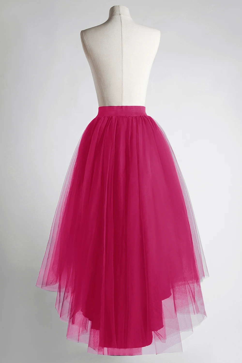 BABYONLINE Layered Tulle Skirt Tiered  Ruffles Asymmetrical Prom Skirt Halloween Gown Under Petticoat Casual Ball Party Outfit1 image 6