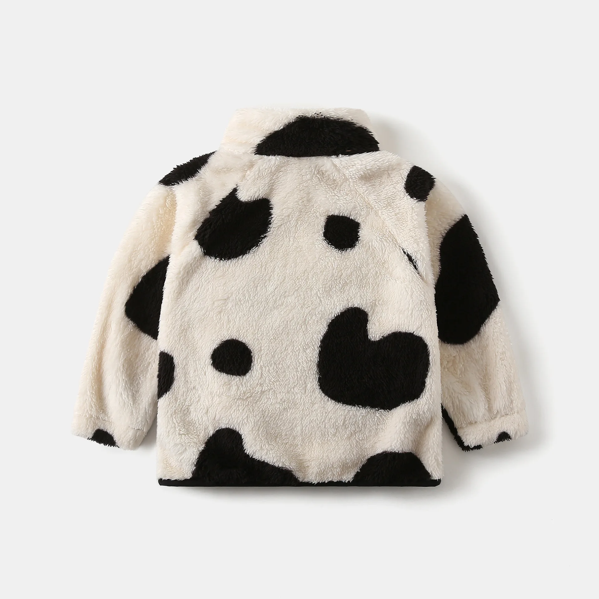 Ircomll Herbst Winter Neuer Bedruckter 2-7J Kinder-Mantel Stehkragen Patchwork Fleece Samt Warme Lässige Kinder-Oberbekleidung – Detail 6