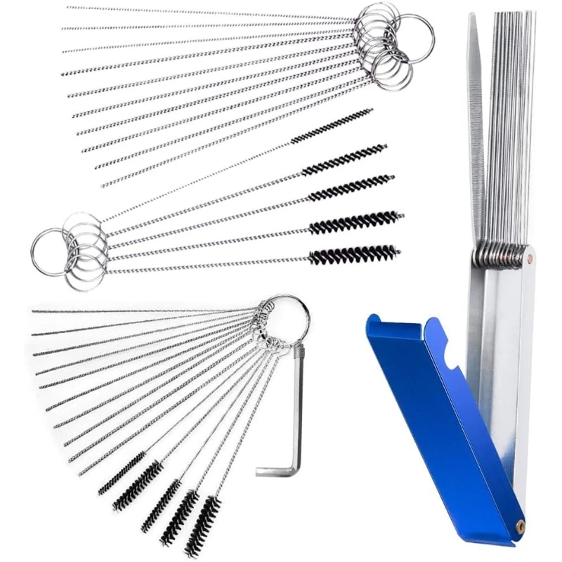 

13 чистящих проводов, 20 чистящих игл, 10 щеток, 1 инструмент для мотоциклов