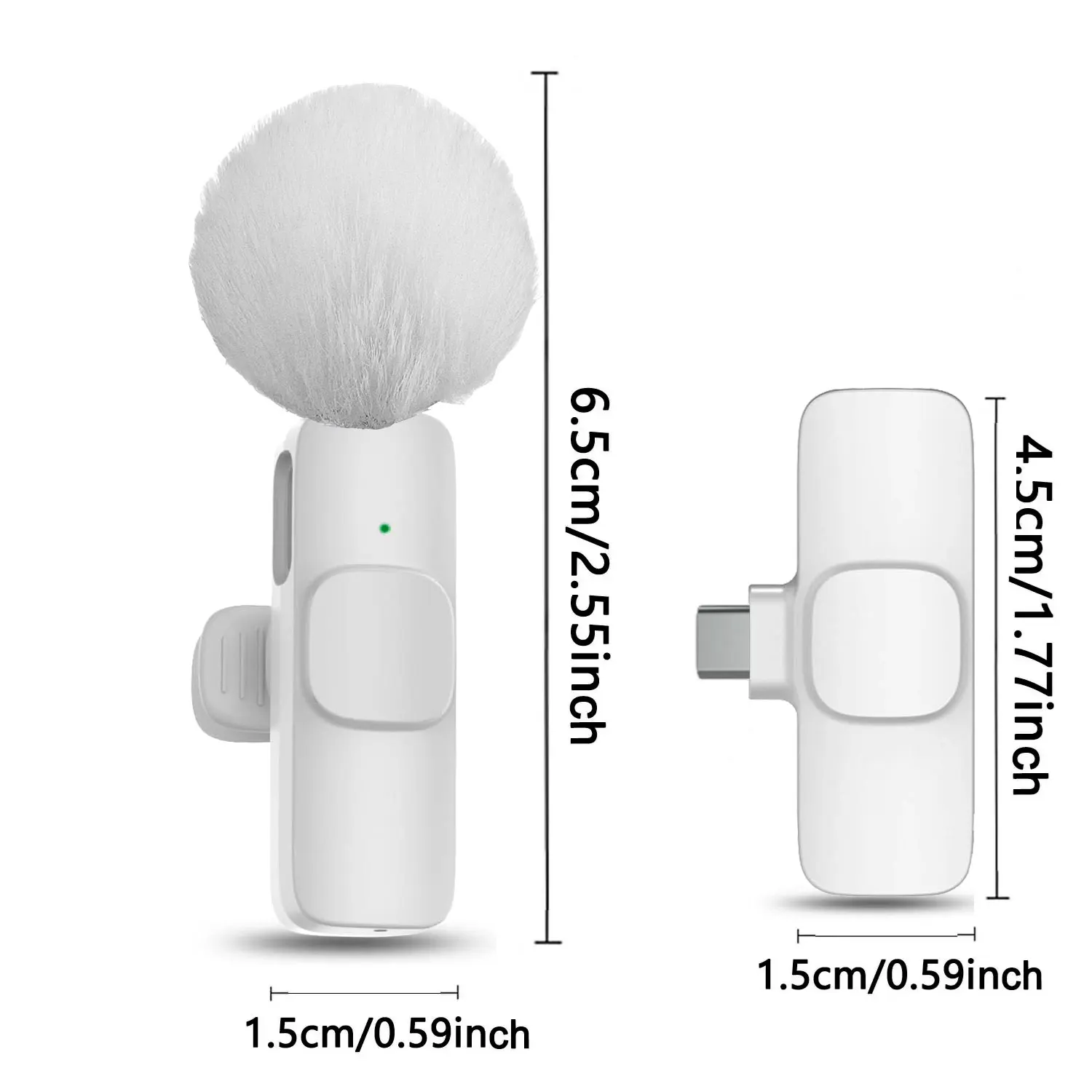 ميكروفون Lavalier اللاسلكي K60 باللون الوردي والأبيض للهواتف الذكية، ميكروفون مشبك على طية صدر السترة لتسجيل الفيديو/الصوت
