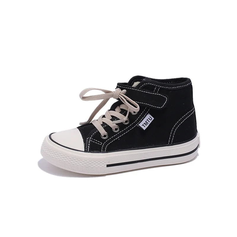 Children High-top Canvas Shoes Girls Candy Color Casual Shoes Boys Autumn School Board Shoes Baby Anti-slip Sneakers