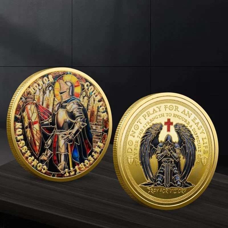 Golden/Silvery Plated Thank You Archangel Michael Challenge Medal Firefighter Coin Special Gift Military Collectible Coins