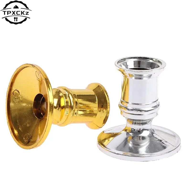 2pcs/set Plastic Candle Holder Candle Base Candlestick Holder For Home Decor