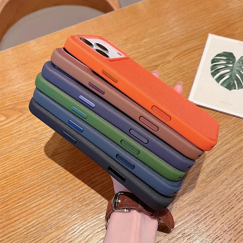 Original Technology Woven For Magsafe Magnetic Phone Case For IPhone 18 Promax 17 16 15 14 13 Pro Max Animation Shockproof Cover view 5