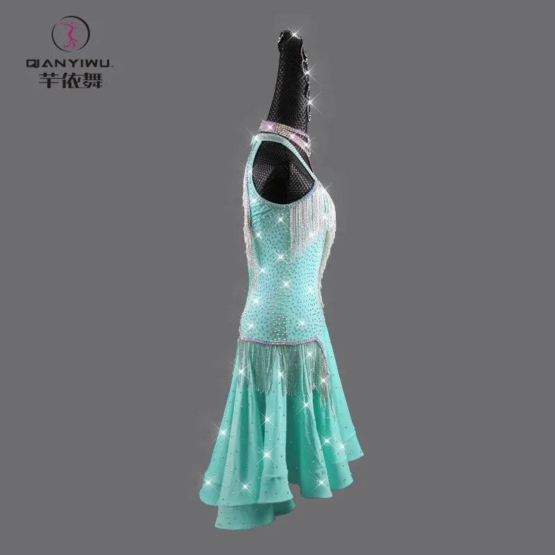 Latin Dance Competition Suit Performance Outfit Practice Wear Cabaret Stage Clothes Tops Cocktail Dancewear Women Evening Dress