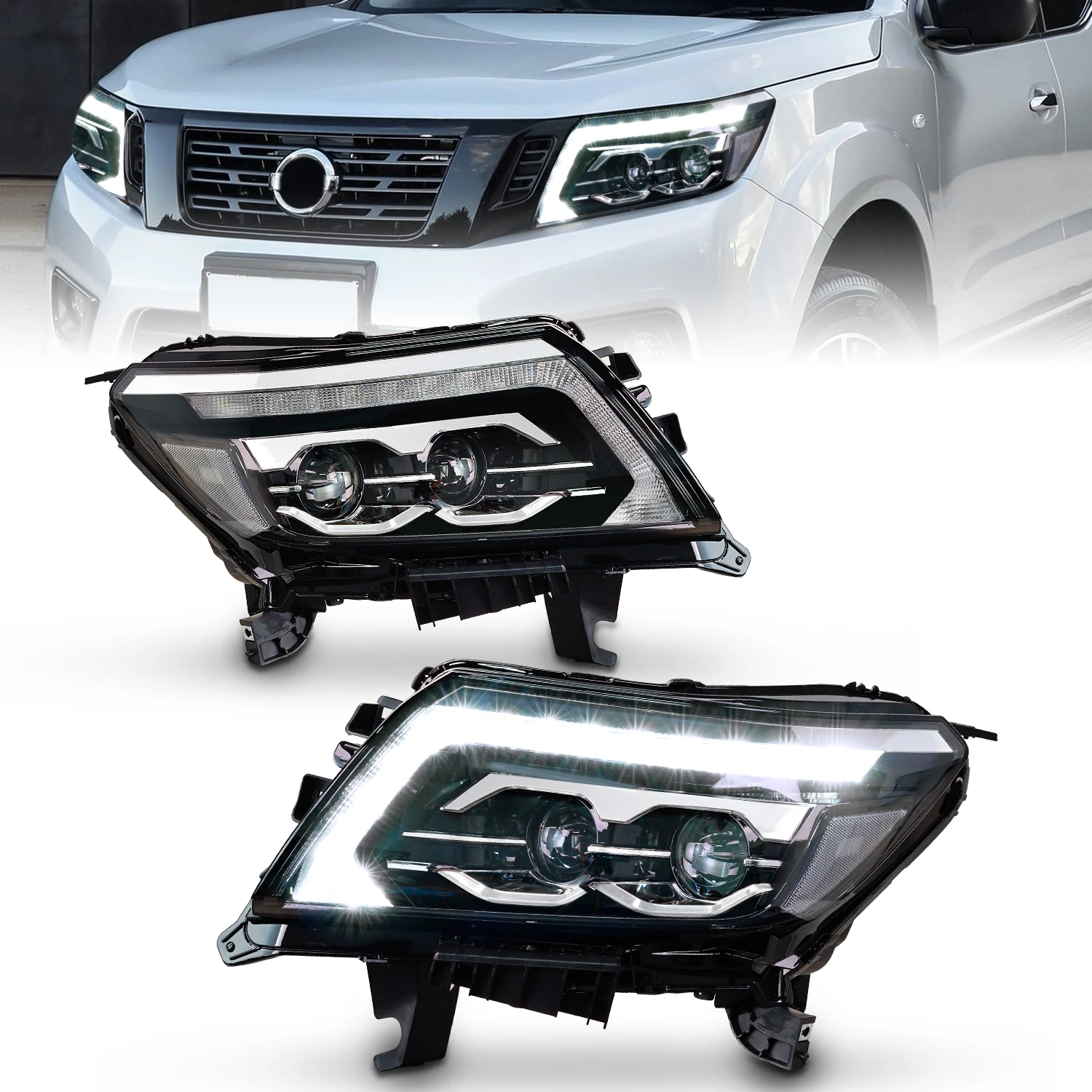 

Xds Archaic New Arrival Led Car Front Head Lamp With DRL Starting Animation H/L Beam For Navara NP300 2015-2020 Headlight