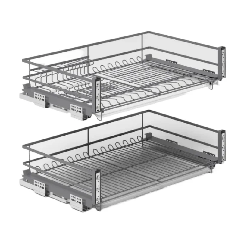 

Modern Kitchen Hardware Cabinet Accessories Stainless Steel Cabinet Storage Storage Drawer Basket