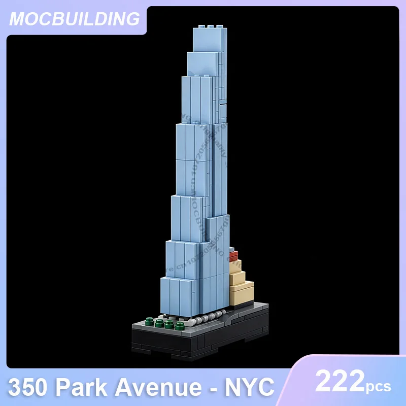 350 Park Avenue - NYC Model MOC Building Blocks DIY Assemble Bricks Architecture Creative Educational Display Toys Gifts 222PCS