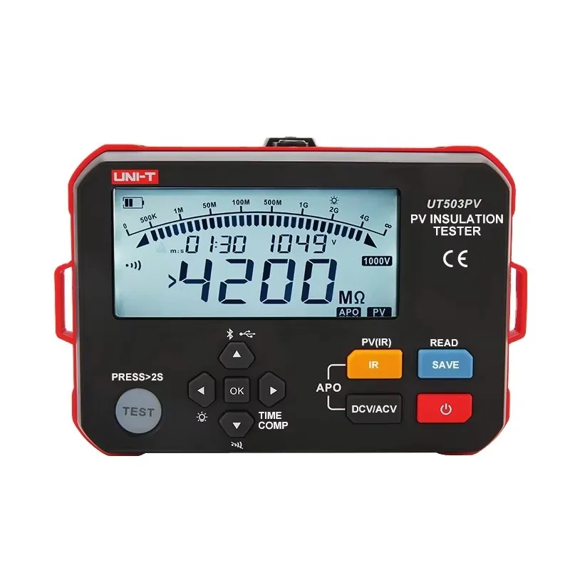 UT503PV PV Insulation TesterHigh Output Voltage Energized Device Test DC1000V  Auto Discharge  Stepping Voltage Testing