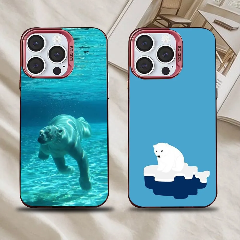 

Swimming Bear Phone Case For iPhone 16,15,14,13,12,11,Mini,Pro,SE,MAX Pink Matte Silicone Cover