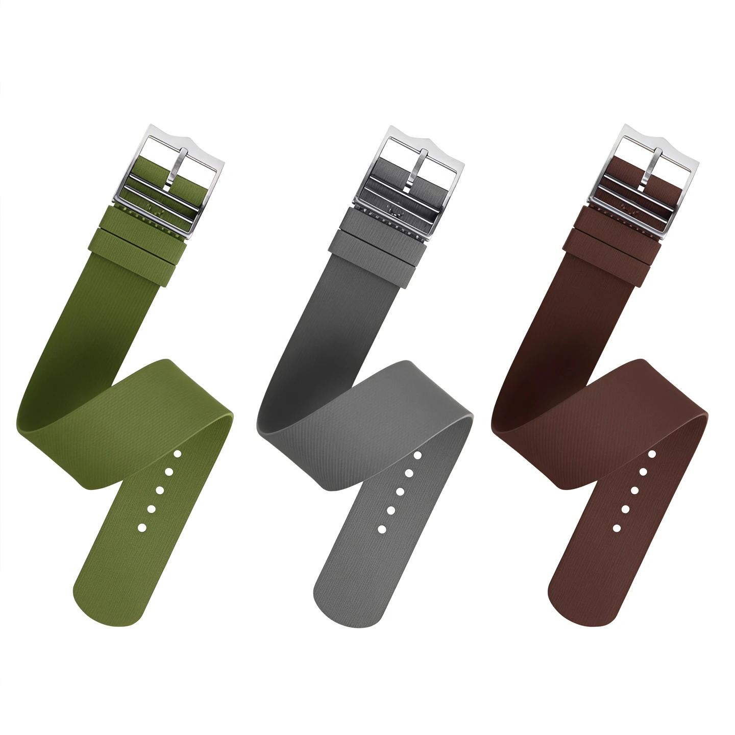 チューダー・ビワン用シリコンスポーツストラップ、IWC、ロンジン、カンカス、オメガ用NATO一体型ストラップ、フッ素ゴム製防水ストラップ