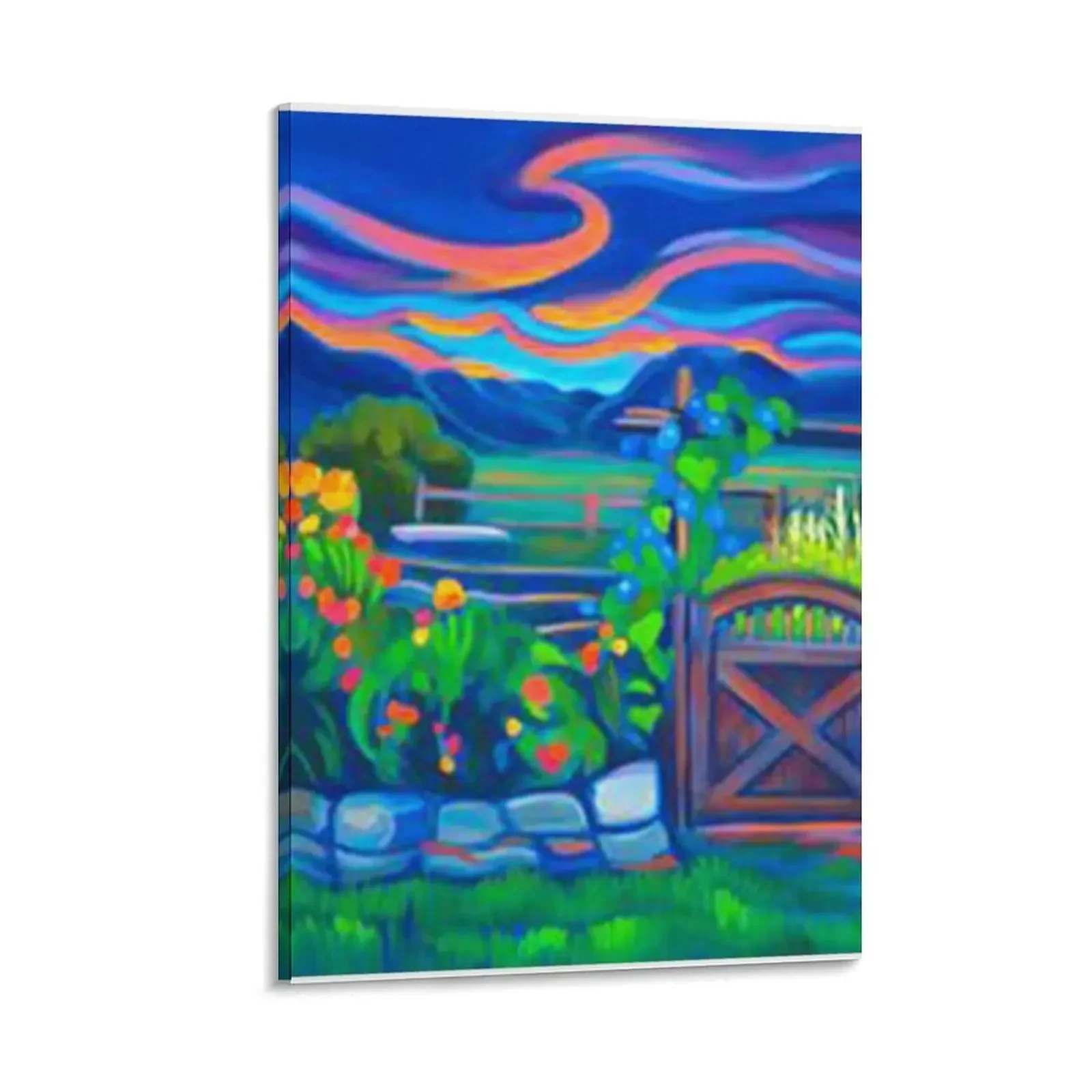 

Hockney Garden, Original watercolor, Floral art, Botanical art, Wall art, Gardens, Gifts, David Hockney, Illustr Canvas Painting