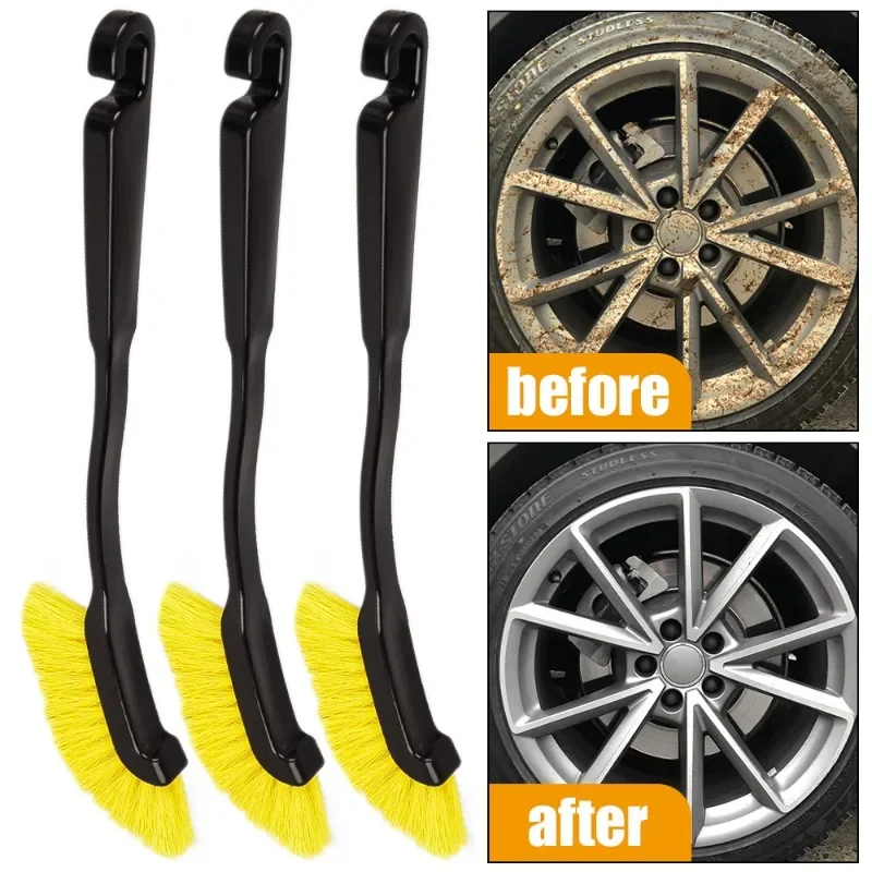 Car Wash Special Long Handle Crevice Brush Car Tyre Rim Cleaning Brush Multifunctional Interior and Exterior Cleaning Tools