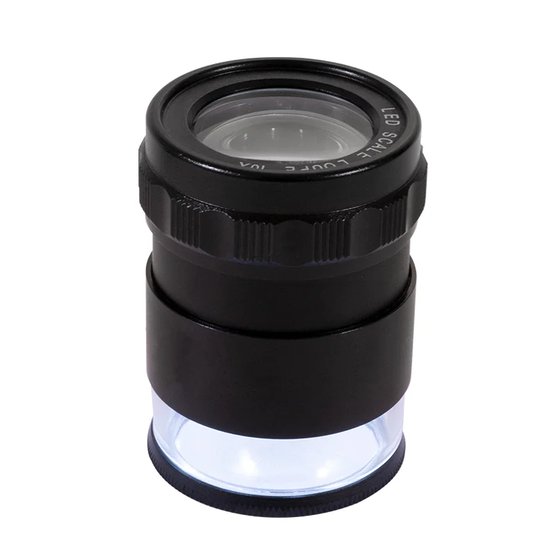 

Dasqua Industrial High Definition Loupe High Accuracy 10x Magnifier With Inside Measuring Scale and LED Lights