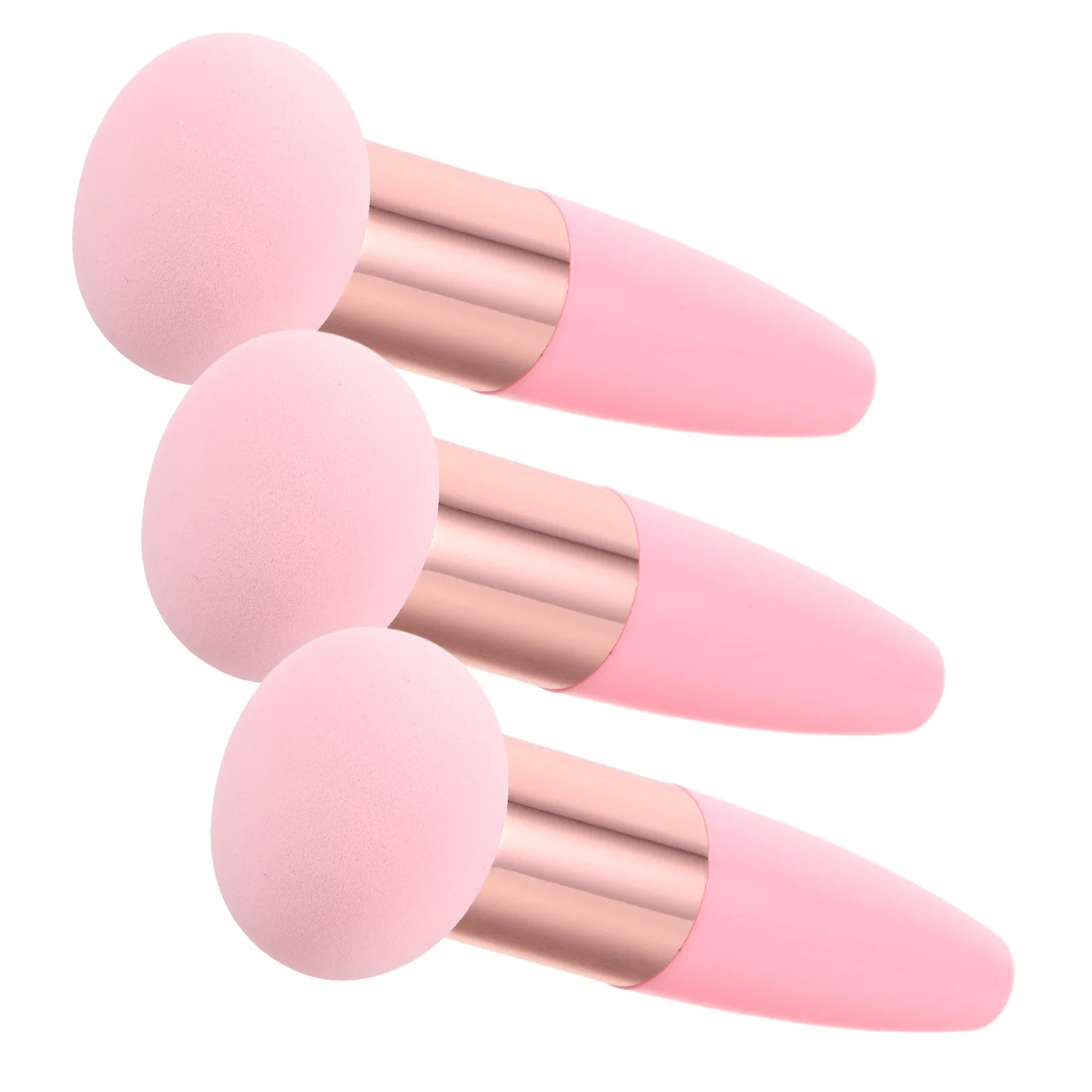 3 pezzi applicatore per trucco con testa a fungo spugna per miscelazione in silicone per fondotinta in polvere fard liquido soffio per il viso riutilizzabile