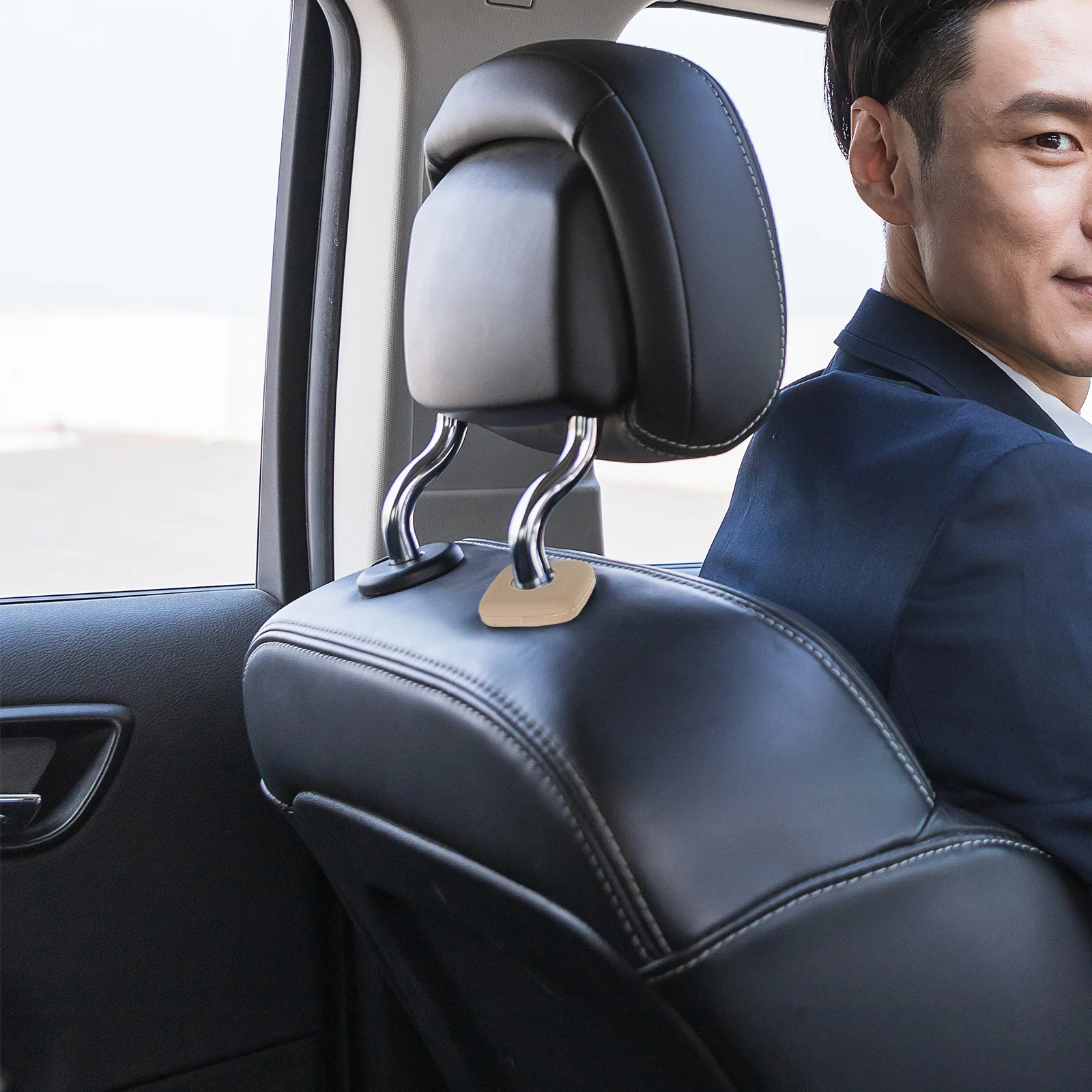 

2pcs Car Headrest Guide Insert Repair Kit For Seat Headrests Lock Hole Front Rear Headrests Guide Tube Universal Fit Easy