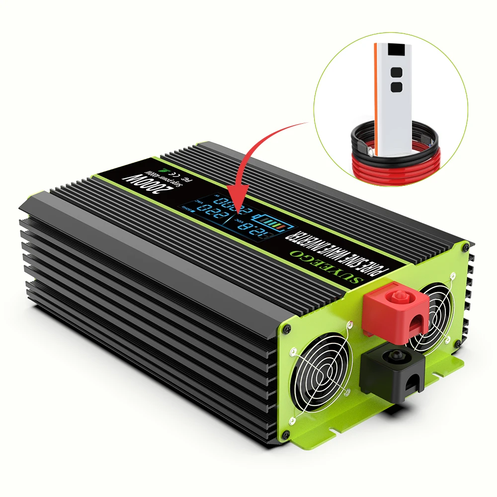 SUYEEGO DC Inverter 1000W 2000W 3000W 4000W 5000W Off Grid High Frequency Pure Sine Wave 12V Power Inverter 2000W