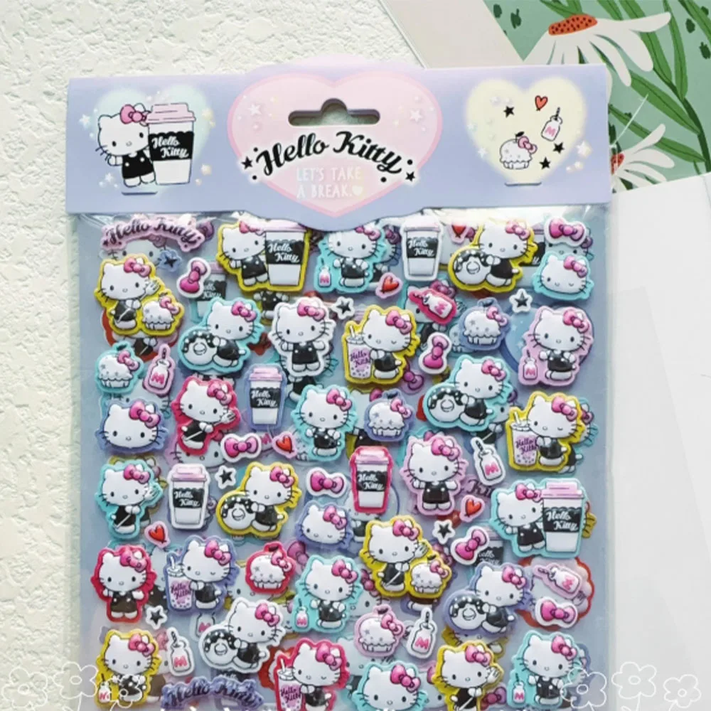 Genuine Sanrio Stickers Girls Toy Gift Hello Kitty DIY Laptop Phone Suitcase Notebook Ancient Anime Sticker Graffiti Decals
