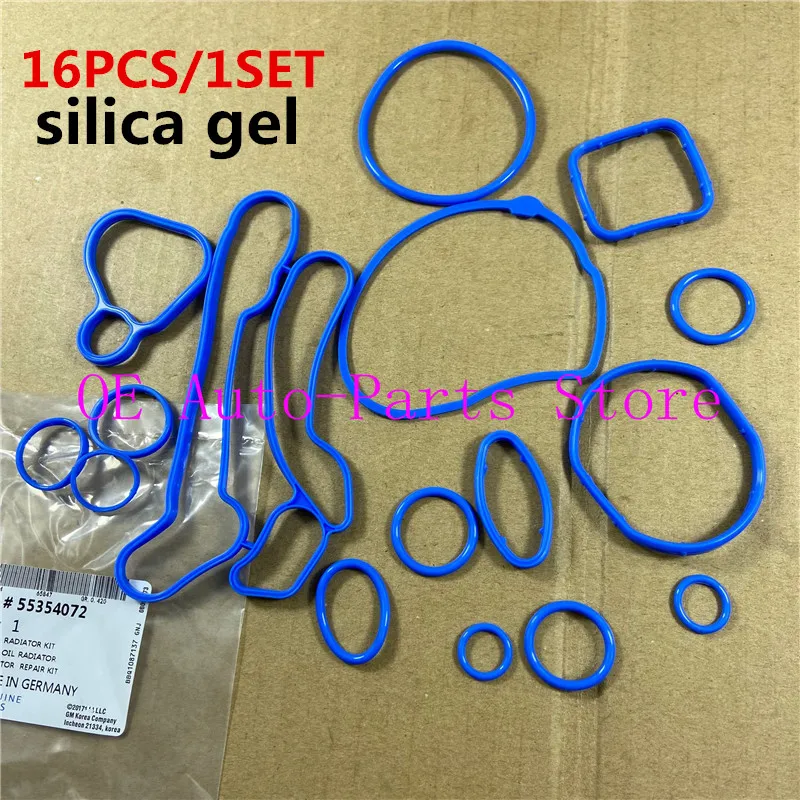 Engine Cooling System Oil- Cooler Gasket Seals Blue 2724577 For Chevrolet Cruze 1.6 1.8 Sonic Orlando Opel Astra Zafira 55354072