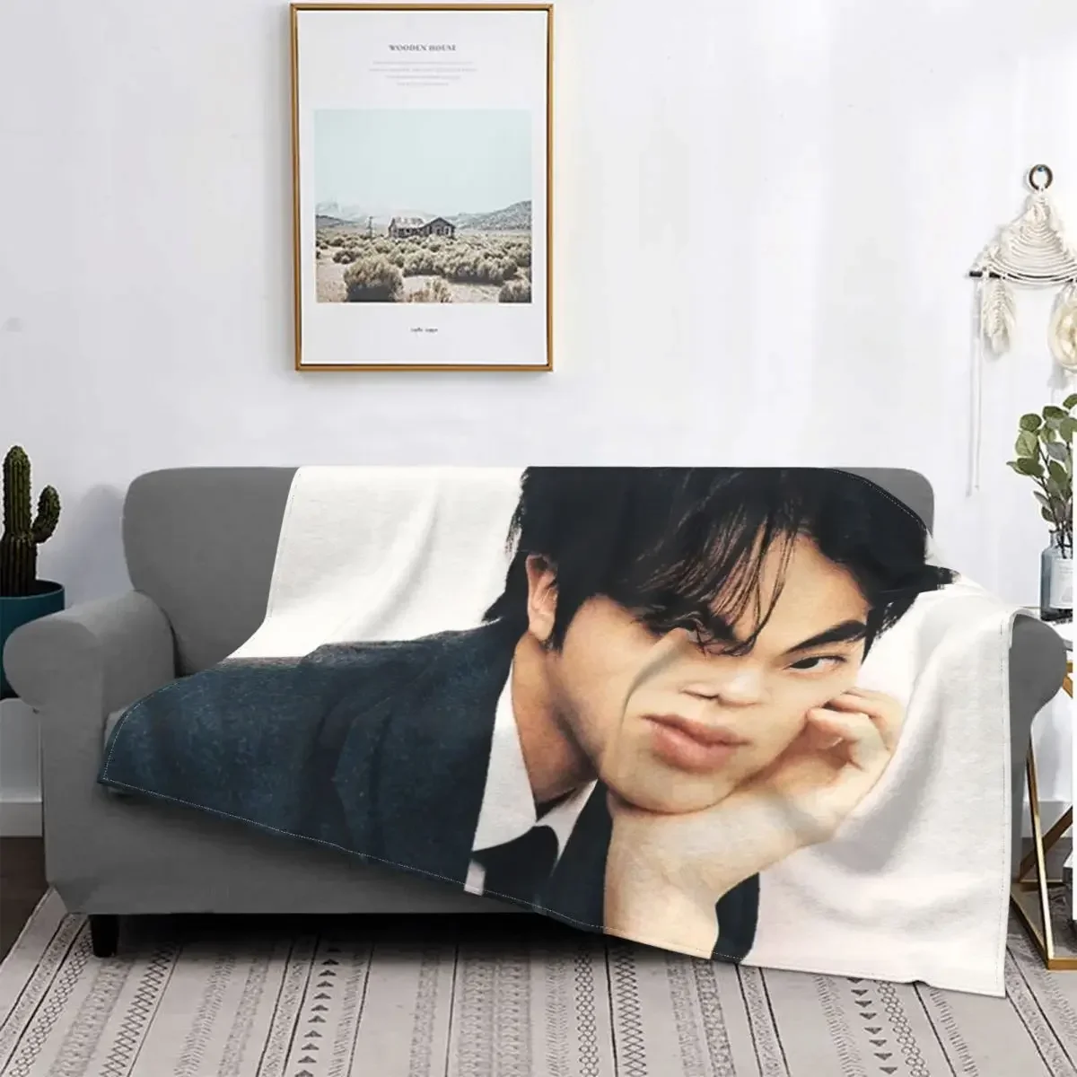 كيم سيوكجين البطانيات الفانيلا الشتاء لطيف متعدد الوظائف سوبر لينة رمي البطانيات ل أريكة غرفة نوم لحاف السفر المفرش #1