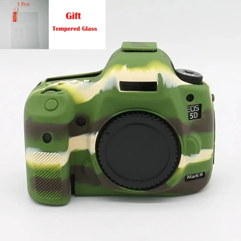 

Silicone sleeve camera bag , For Canon EOS 5DIII/5DS/5dr case glossy protective cover + free tempered film