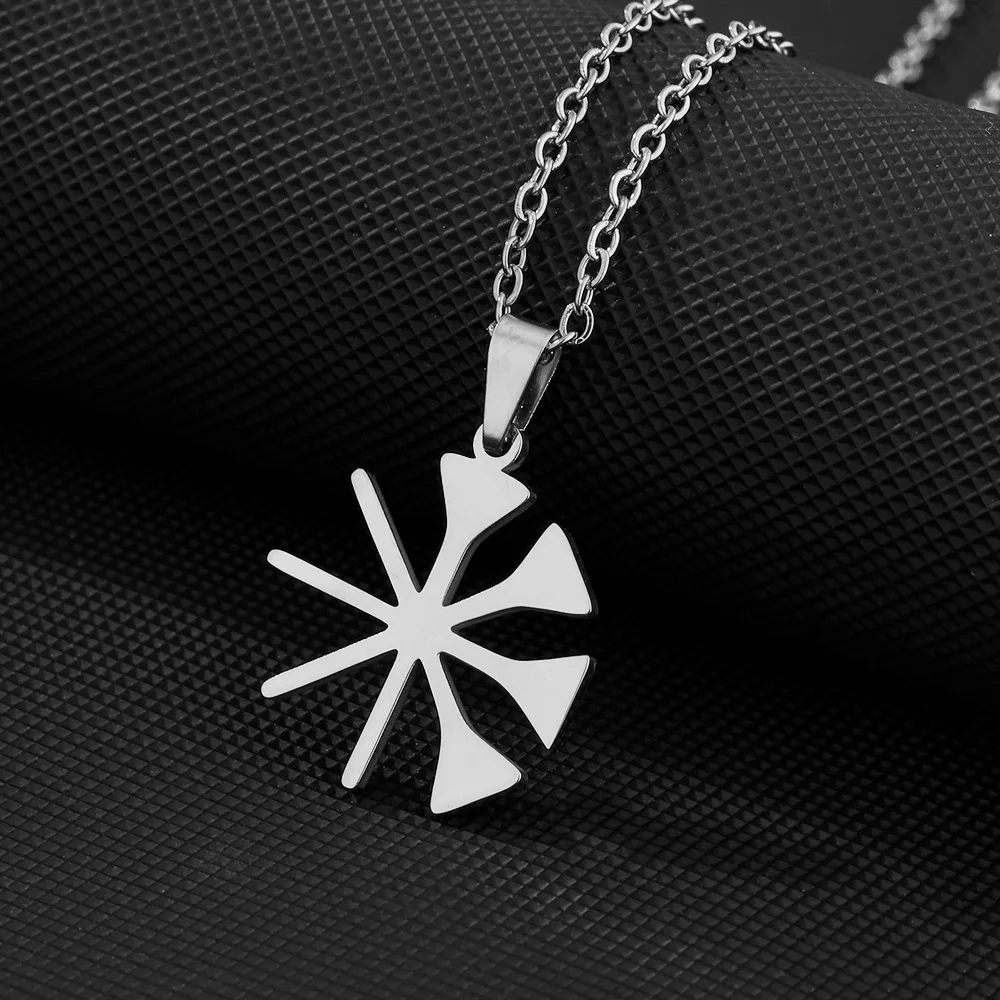 Meetvii Ethnic Style Yazidi Lalish Peacock Pendant Necklaces for Women Men Couples Fashion Stainless Steel Accessories