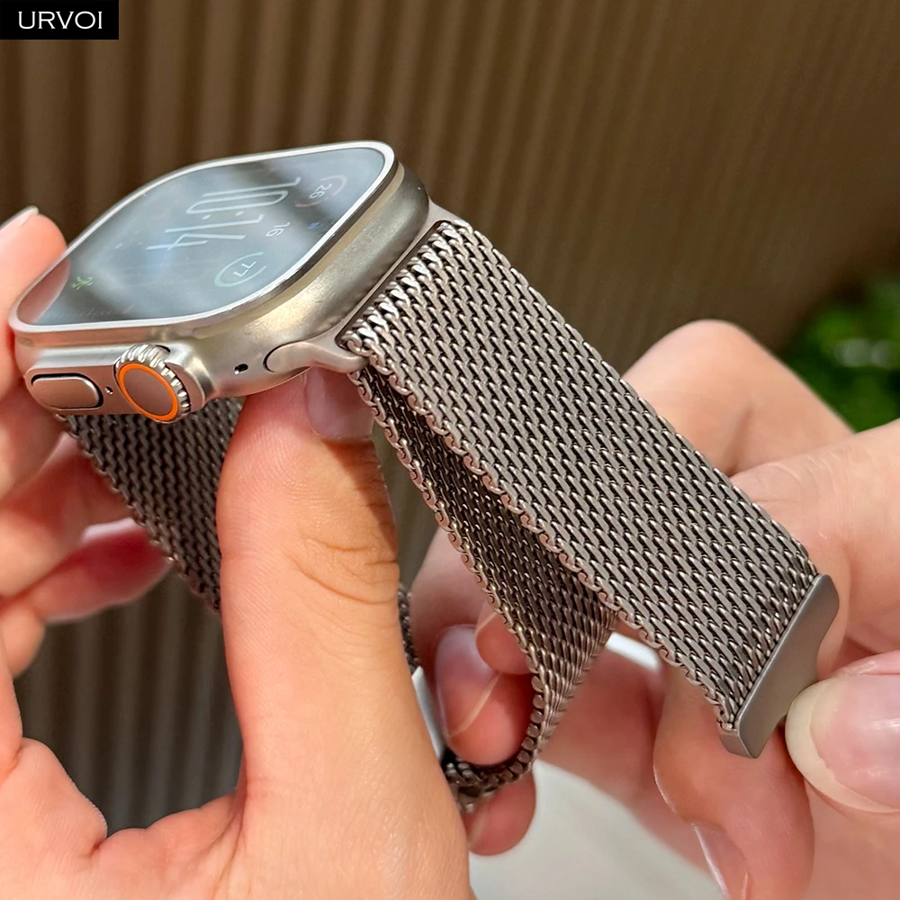 URVOI Титановый миланский реме – обзор и цена Mesh Coil Strip