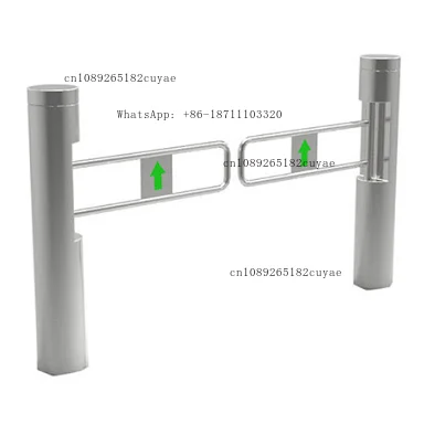 Sporting Venues Automatic Swing Turnstile Entrance Exit Barrier Gate 304 Stainless Steel ESD QR Code Access Control