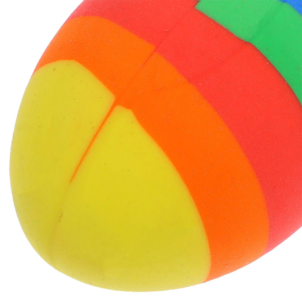 6 Pcs Studying Erasers Classroom Prize Pencil Colorful Egg for Teachers Easter Mini