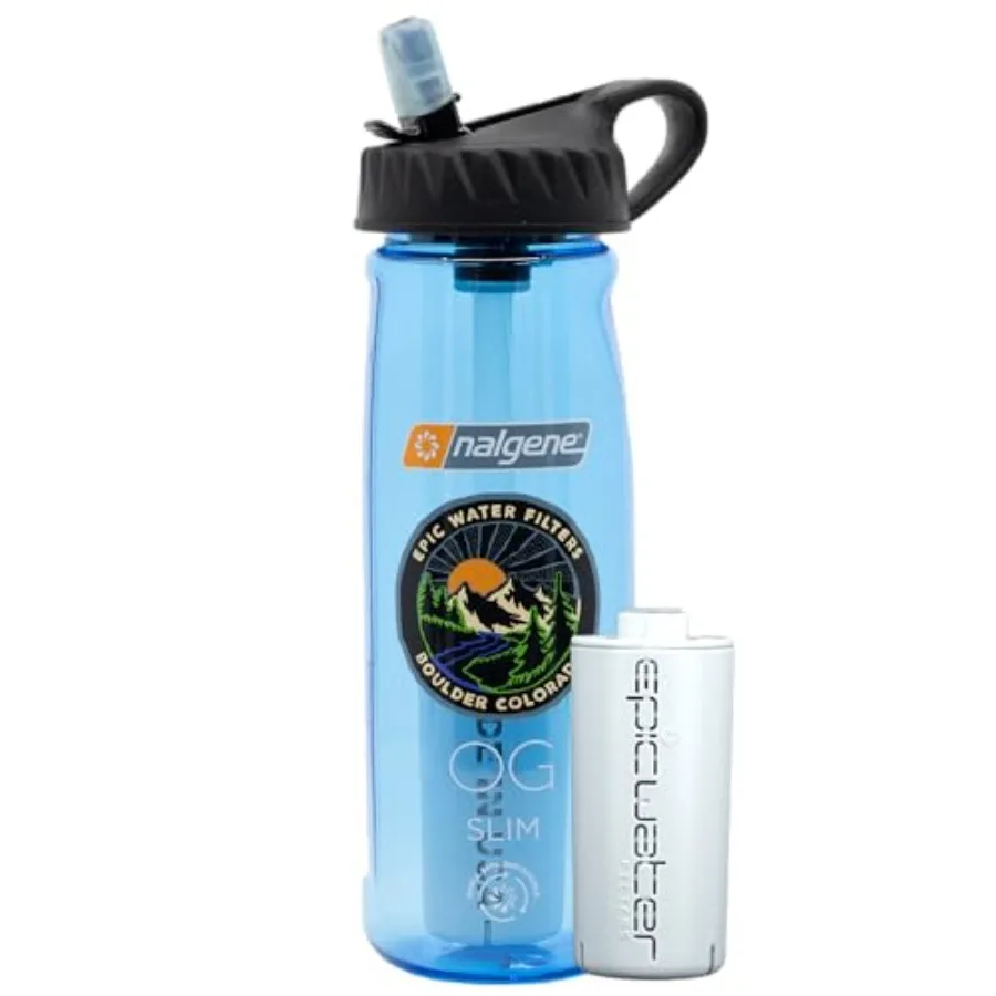 Бутылка для воды Nalgene OG с фильтром, производство США, без BPA, удаляет 99,99% загрязнителей из водопроводной воды, у