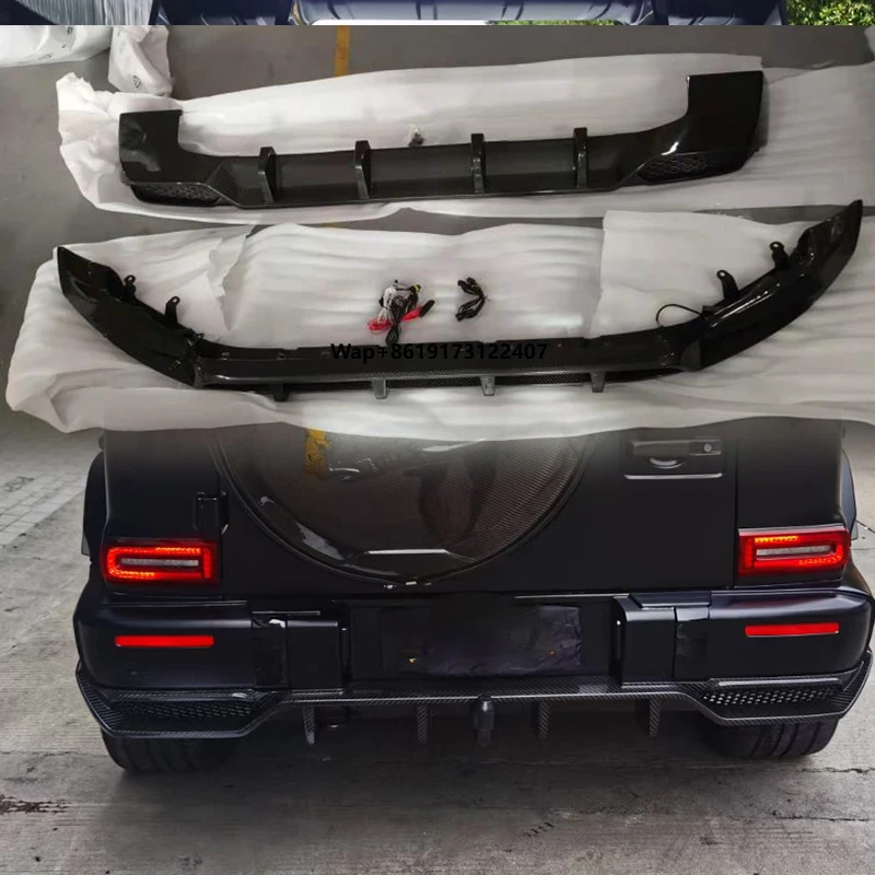 

G-Class W464 G500 G400 G350 G63 Modified Shark Dry Carbon Fiber Replacement Rear Lip for Modification