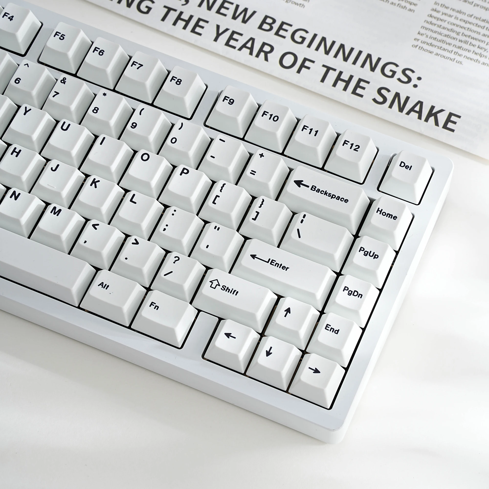 PBT Cherry Keycaps White Korean German Spanish French Abnt2 UK Arabic Dye Sub Custom Keycap For Mechanical Keyboard Gaming JP EN