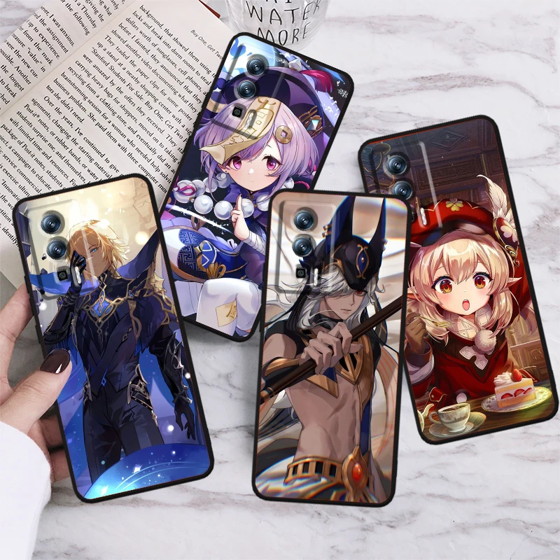 

G-Genshin I-Impact Artl Cute For Xiaomi Redmi 9A 9C 9AT 10C 9 9T 10 12C 13C A3 12 K60 A1 K50 K40 5G Black Cover Phone Case
