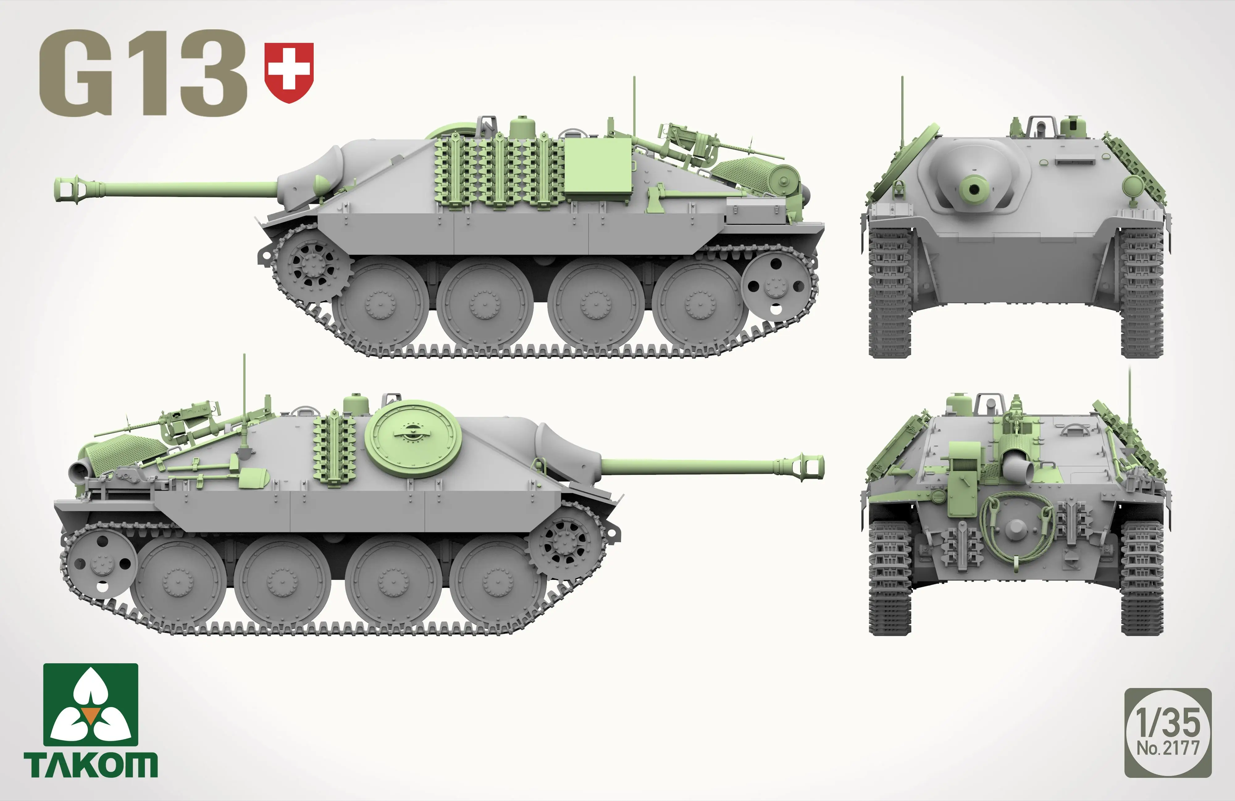 Takom 2177 1/35 Scale Swiss Pzj G13 (Plastic model)