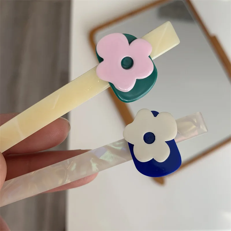 Sweet Flowers Hairpin Cute Acetate Duck Mouth Hair Clip Haircard BB Side Clip Girl’s Gift Hair Accessories For Women