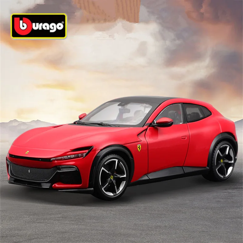 Bburago 1:25 Ferrari SUV Purosangue Alloy Sports Car Model Diecast Metal Racing Car Vehicles Model High Simulation Kids Toy Gift